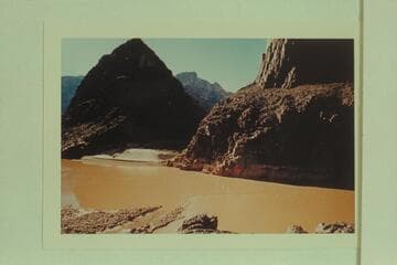 Separation. The debris extending out into the Lake at lower left suggests a recent flood down the side canyon