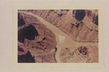 Mouth of the Little Colorado with the lagoon muddy. Lees Ferry gauge approximately 31,000 cfs