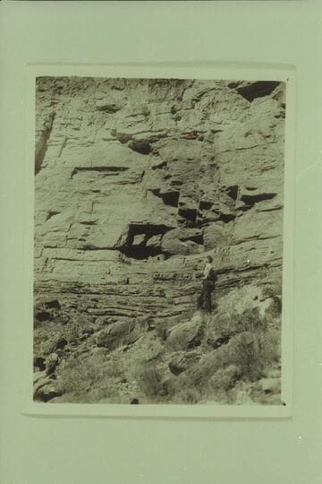 Bruce Wilson near the granaries. Nancoweap Creek