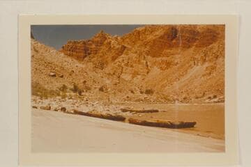 Beach at Cross Canyon, Mile 208.5. Hermosa Formation in background