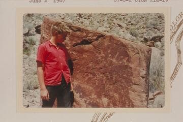 Jody Baker at J. W. Wilson near Mile 214, right bank. May 17, 1887 inscription