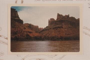 Side canyon at east end of Bowknot, left bank. About Mile 65