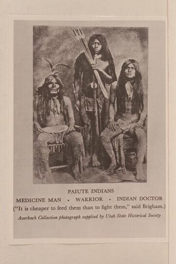 Compare these Indians with those pictured by Hillers for Powell. The Hillers photos show the Paiutes dressed in costumes prepared by Powell
