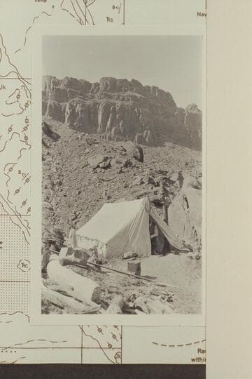 Portion of camp at the San Juan River. Camp Ibex of the Spencer placer