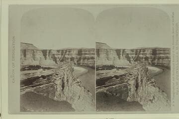 Print from a stereo: Sumners Amphitheatre. No. 88, Canon of Desolation Series
