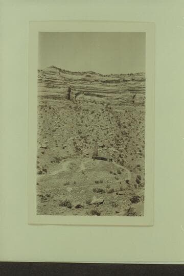 The U. S. Oil Co. test well at Cedar Mesa. Drilled 3640 ft., struck mica schist and shot our expectations at least for that place