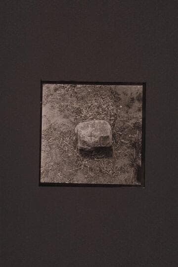Reference stone for Powell Base Line. Tithing Lot. Kanab