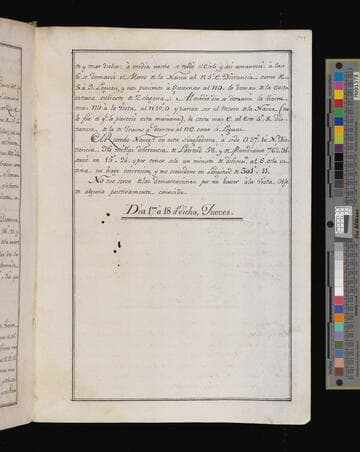 Derrotero del Viage...en descubriminento del la Costa Oriental de Californias hasta el Rio Colorado, en donde seacaba su estrecho...: handwritten manuscripts, 1746, June 9-July 25