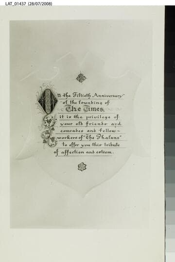 Page from Harry Chandler tribute book "On the Fiftieth Anniversary... "