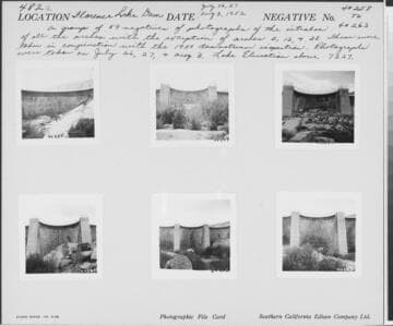 Big Creek, Florence Lake Dam - Photograph showing Intrados of Arch #4. Taken in conjunction with 1951 inspection