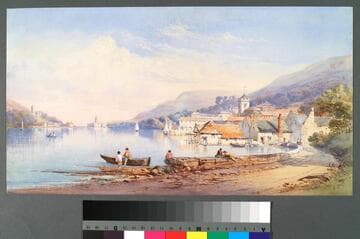 Village by a Lake