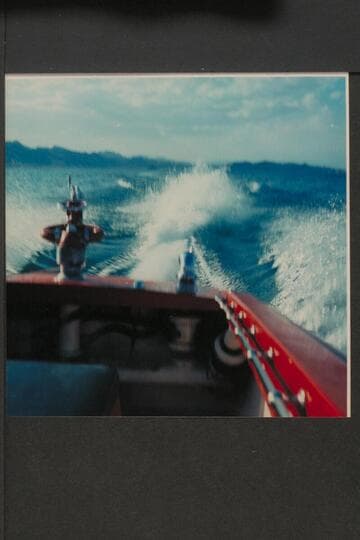 Wake of jet fire boat. Off Boulder City