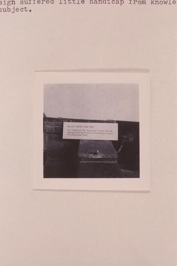 Sign on the sadiron "WEN"; opening of the Visitor's Center, Grand Canyon