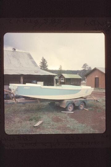 Frank Wright's punt "Andy. Photo at Flagstaff