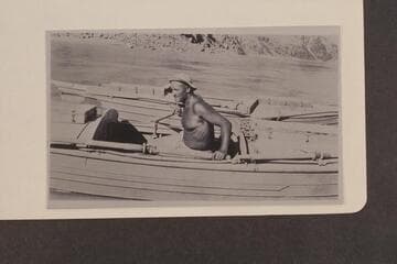 Lewis R. Freeman at Diamond Creek. "All he needs is some poi and a bottle of gin. At this point he had lost about 80 lbs."