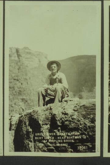 Green River Investigation: Bert Loper--Head Boatman at Rippling Brook