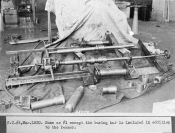 Big Creek #1 - Bucket changing equipment. General assembly showing reamer and air motor connected up