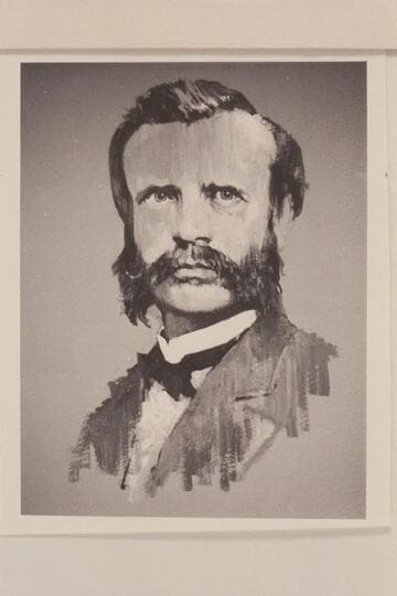 John Wesley Powell. Painting in Red Canyon Visitor Center
