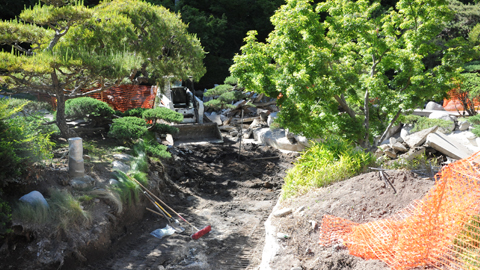 concrete1 Construction in the Japanese Garden